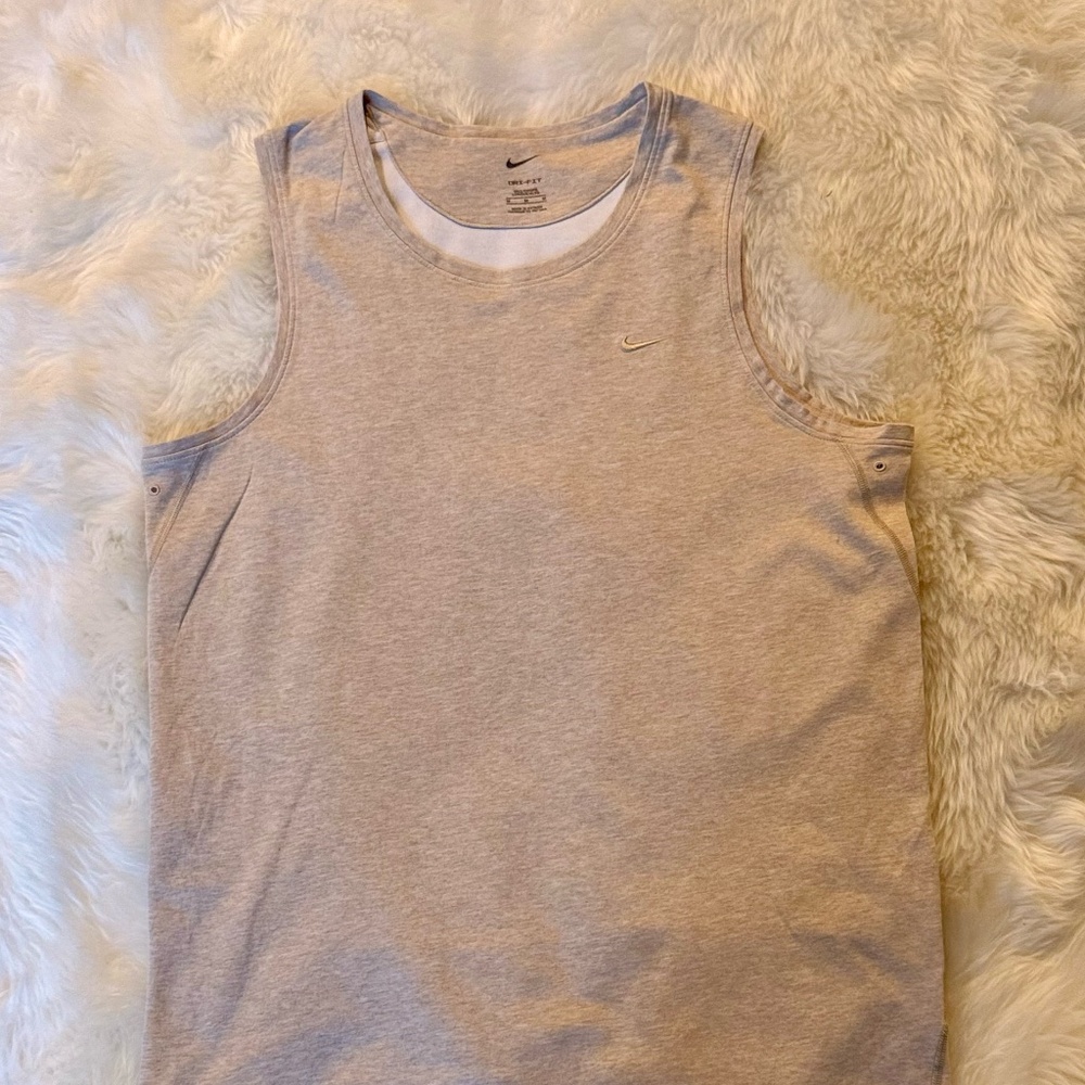 Nike Training - Primary Logo-Embroidered Cotton-Blend Dri-FIT Tank Top - Neutral